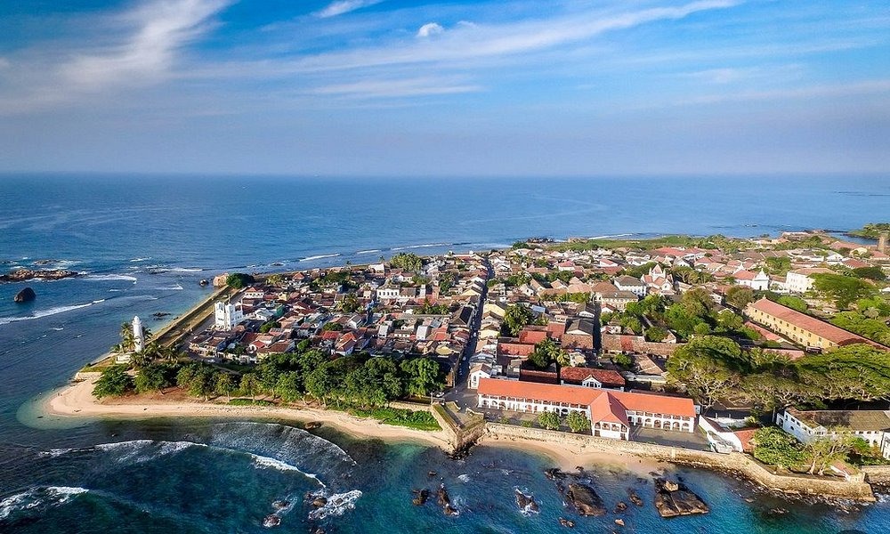 Panoramic Aerial View of Historic Galle Fort Peninsula